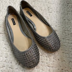 Alex Marie Silver flats for formal occasions